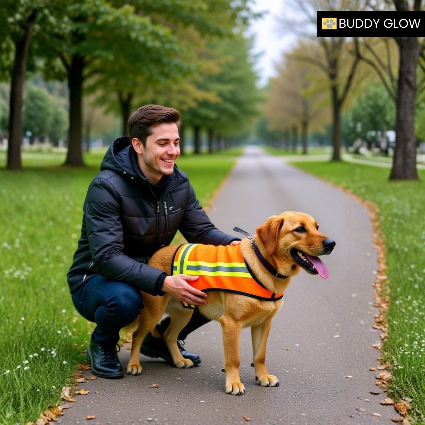 Reflective Dog Vest - Hi-Vis Orange, Lightweight & Water-Resistant (Tiny Breed, Extra Small)
