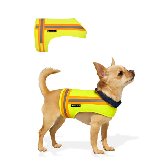 Reflective Dog Vest - Hi-Vis Yellow, Lightweight & Breathable (Tiny Breed, Extra Small)