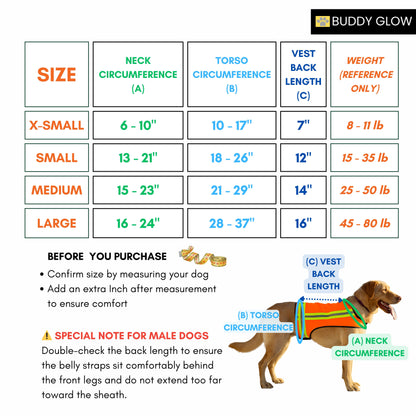 Reflective Dog Vest - Hi-Vis Orange, Lightweight & Water-Resistant