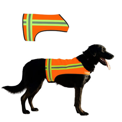 Reflective Dog Vest - Hi-Vis Orange, Lightweight & Water-Resistant